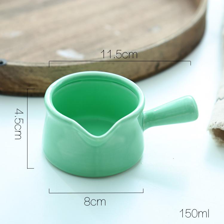 Кувшин для молока в корейском стиле с длинной ручкой, керамический горшок, кафе, бариста, инструменты для приготовления эспрессо, аксессуары, кофейная посуда, кастрюля для соуса, кувшин