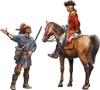 Master Box 1/35 Масштабная модель Разведчик Индейских войн Набор (1 ковбой из коренных американцев и 1 британский кавалерист), 18 век, Нет. 3, MB35217