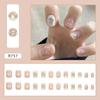 24 шт. Love Sweet Girl Temperament Nail Art ins Минималистский стиль Белые накладные ногти Без резьбы и шлифовки Готовые продукты Wear Nail