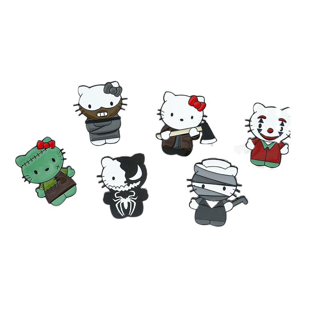 Новая брошь Sanrio Хэллоуин Аниме: Мультяшный значок-булавка для одежды и рюкзаков девочек