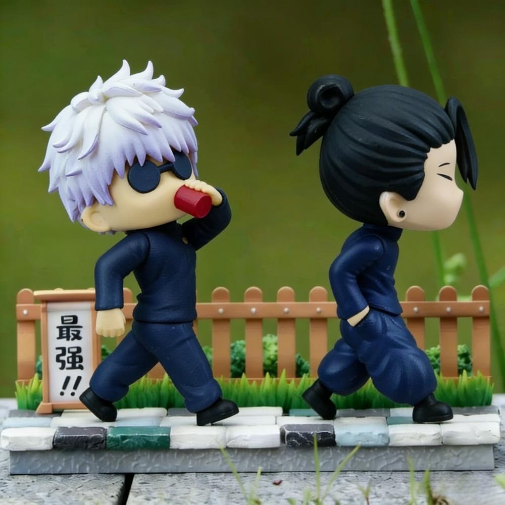 Чиби Годжо Сатору и Гэто Сугуру ПВХ Фигурка действия из Jujutsu Kaisen - 11 см Коллекционная