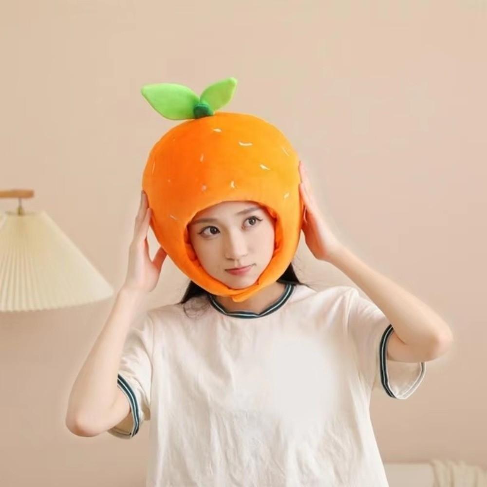 Soft Orange Hat Adjustable Strawberry Hat Cute Tomato Hat  Unisex