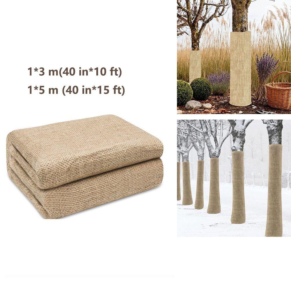 Natural Jute Burlap Winter Plant Cover Anti-freezing Cold Protection Wrap Vegetable Protection
