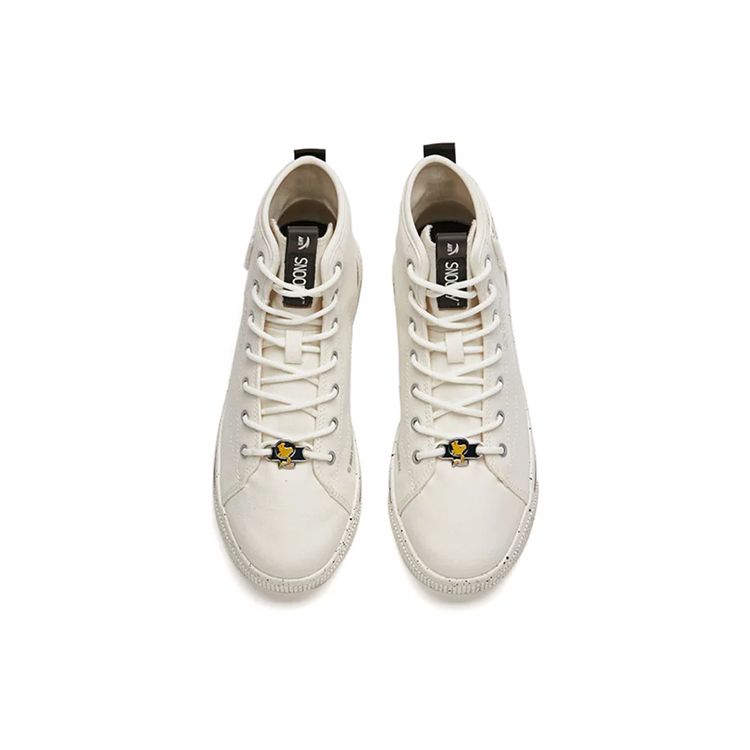 Anta Snoopy X Canvas High-Top Sneakers Women Sneakers White Black 922138604-3