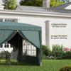 3x3(m) Pop-Up Gazebo, with Curtain Walls and Windows, Green