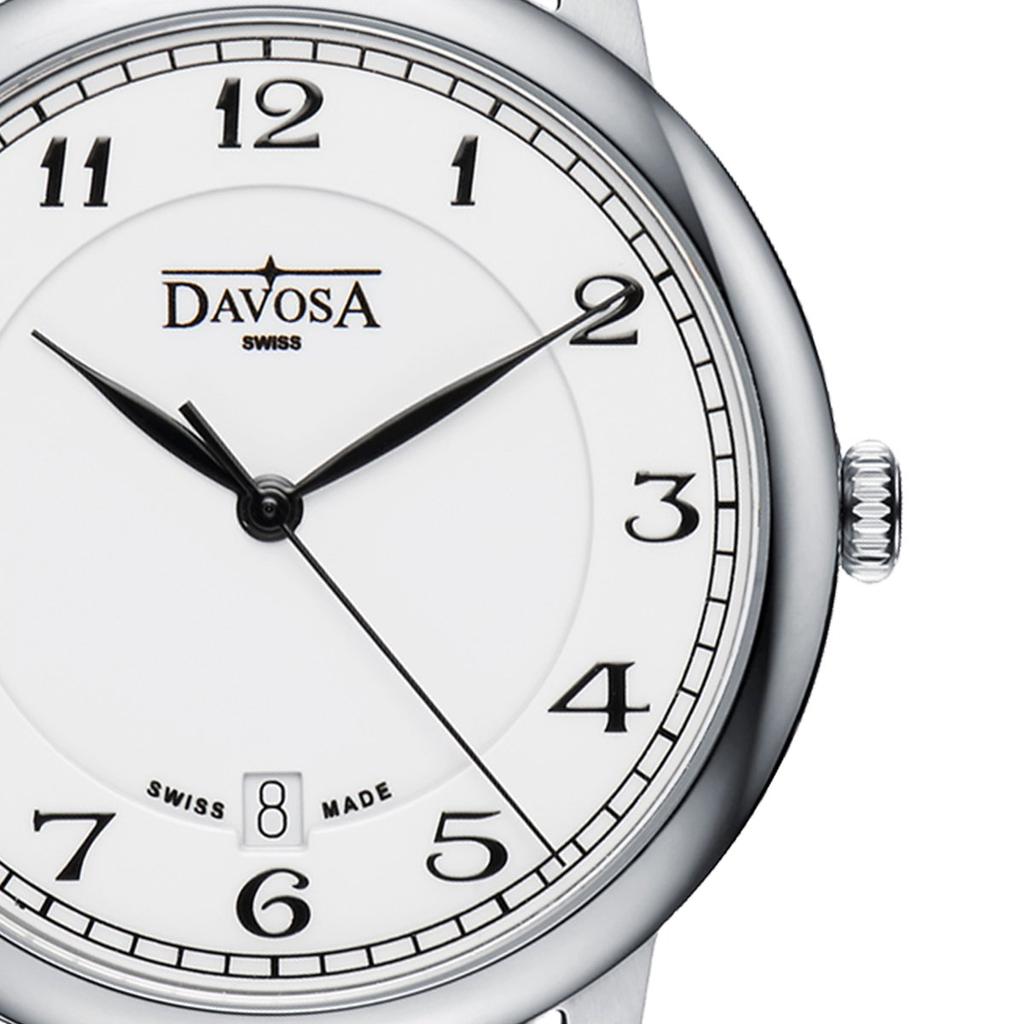Watch 3 Hand Date Amaranto Swiss Made Black [Davosa] 162.480.26 Men's