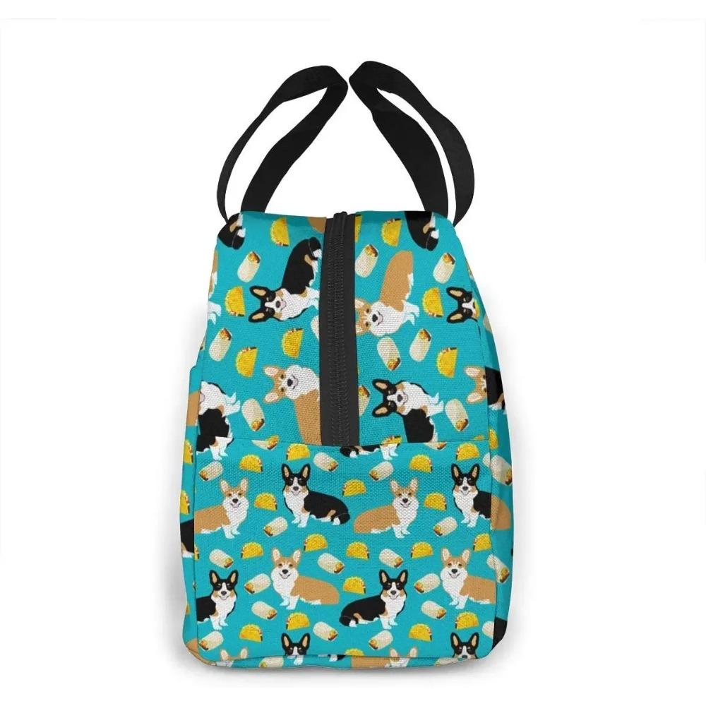 Тако милые собаки корги изолированный ланч-бокс герметичный холодильник ланч-бокс для женщин многоразовая термосумка для работы школы пикника