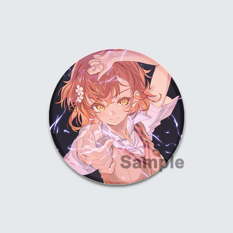 32/44/58 мм A Certain Scientific Railgun HD Брошь Значок Аниме Мультяшная Фигурка Мисака Микото/Ваннай Кинухо Круглые Демонстрационные Булавки Ювелирные Изделия Подарки