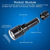 High Power Diving Flashlight IP68 Waterproof Lamp Professional Diving Light High Lumen LED Underwater Torch with 18650 Battery