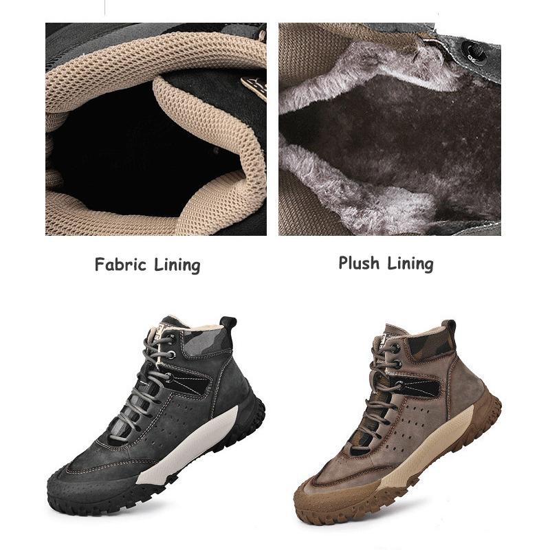Мужские хлопковые ботинки с высоким берцем; повседневная уличная обувь; обувь для пешего туризма.