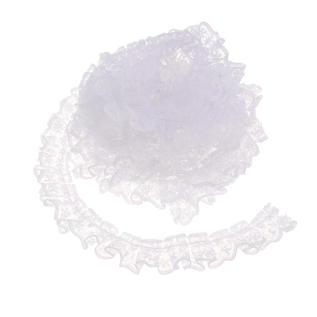 5 Yards Various Colors Ribbon Floral Elastic Lace Trim Handcraft Accessories