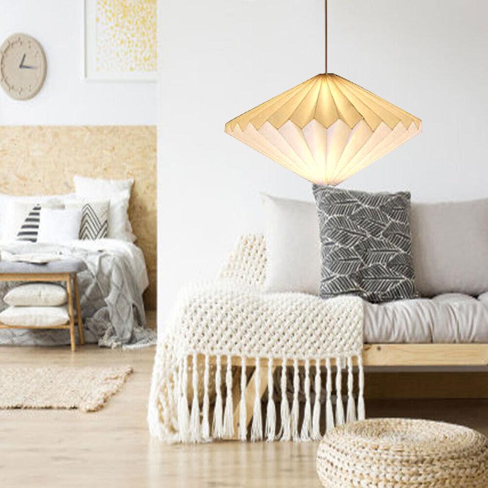 Складной художественное украшение для гостиной, подвесной потолочный светильник, абажур из бумаги, оригами, фонарь, подвесной светильник