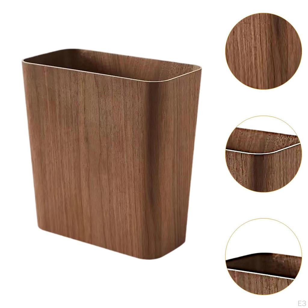 Узкий мусорный бак деревянный мусорный контейнер переносная мусорная корзина, деревенский ящик, деревянный открытый