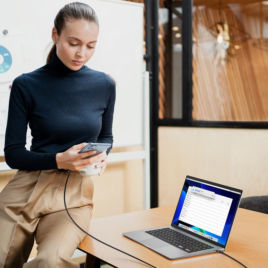 Ugreen Premium 100W USB-C Fast Charging Cable, 5A, 480Mbps, 1.5m - Black