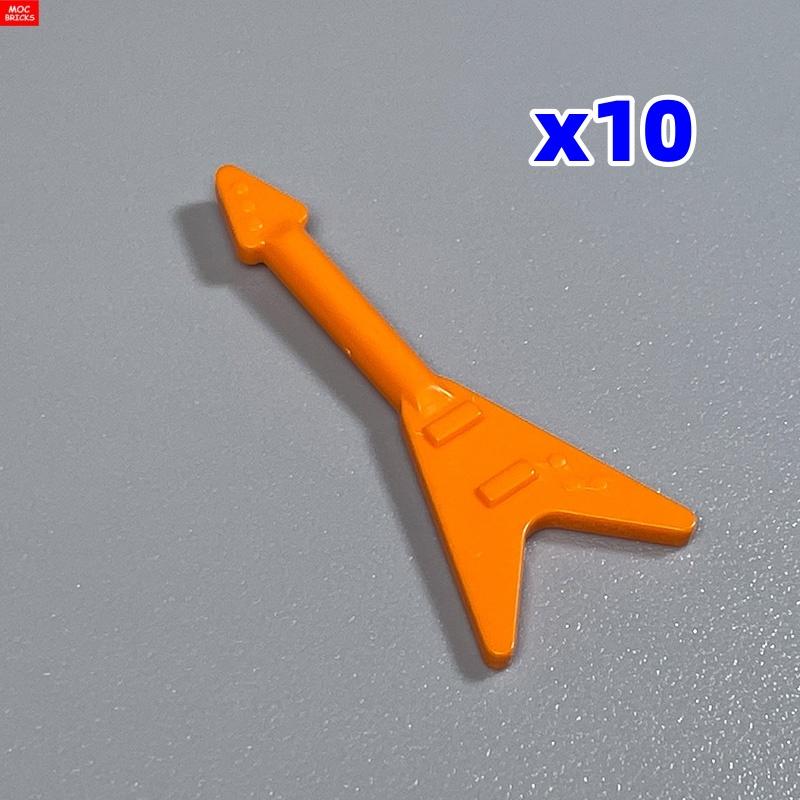 MOC Кубики 4 см Фигурка Музыкальные Инструменты Электрогитара Модель Образовательные Строительные Кубики для Детей Девочек Игрушки