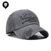 Washed Cotton New New York Embroidered Baseball Cap Washed Old Graffiti Shark Cap