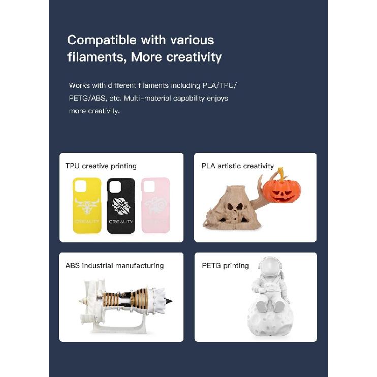 CREALITY Sprite Extruder Pro Kit 300℃ High Temperature Printing 3:5:1 Gear Ratio Direct Drive Extrude for Ender-3 Series Printe