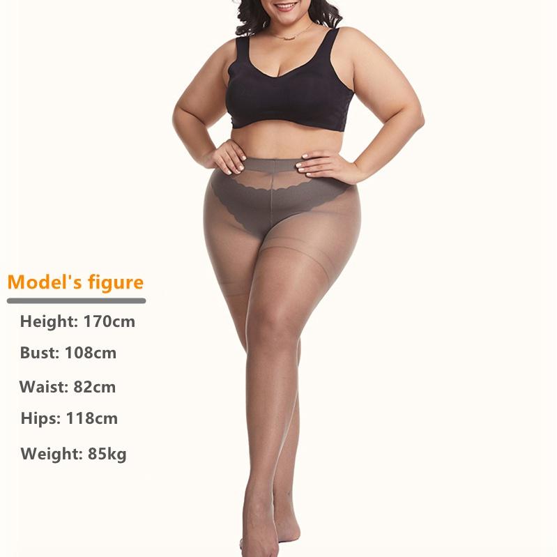 Plus Size Hollow Stretch Tight Black Lace Stockings Fishnet Pantyhose Oversized Women's Mesh Sexy Stocking Tights XXL