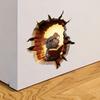 3D Наклейки на стену «Мышиная нора», отклеивающиеся и приклеивающиеся Декоративные наклейки на стену Наклейка «Мышиная нора в стене» с 3D-эффектом для декора стен гостиной, спальни