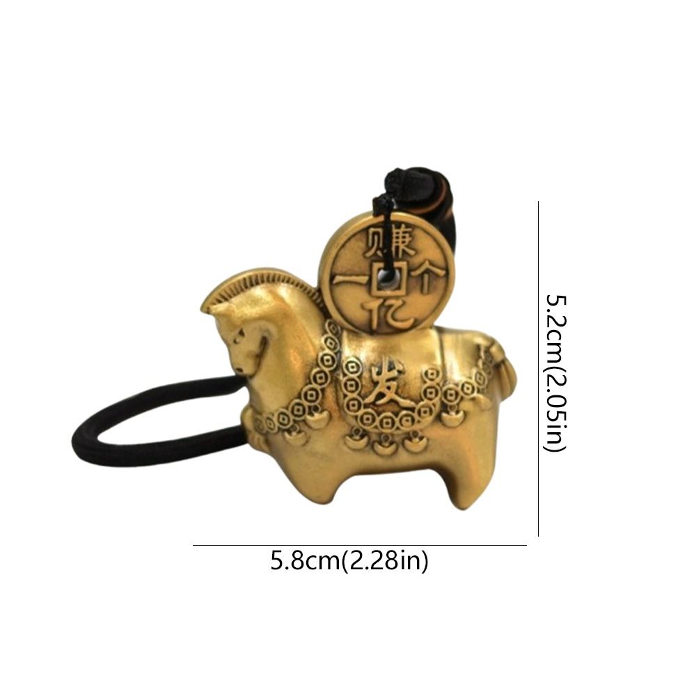 Creative Solid Brass Brass Horse Statue Cute Vintage Style Lucky Horse Figurine Handcrafted Lucky Ornament Office Decor