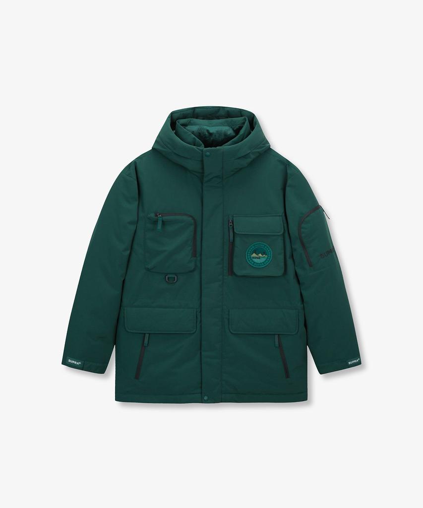Supra Pocket Mid Goose Down Jacket (Green)