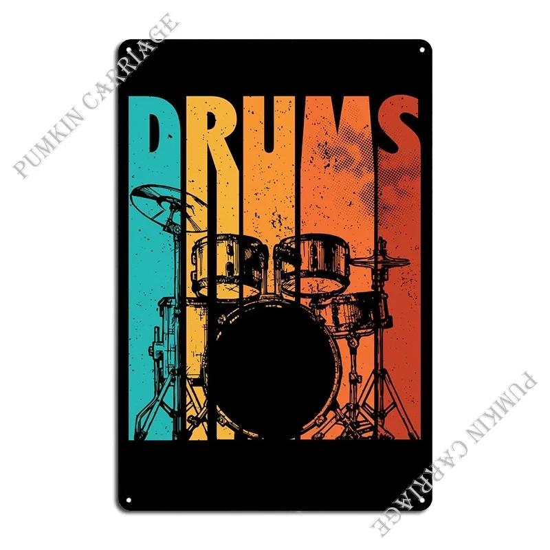 Drums Drummer Gift Metal Sign Cinema Custom Cinema Designing Cinema Tin Sign Poster