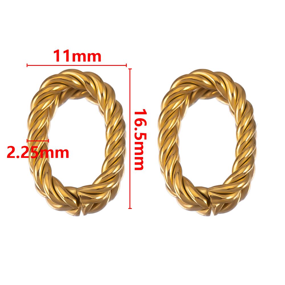 10pcs 20pcs Stainless Steel Oval Charms Geometric Connectors Jewelry Making Necklace Bracelets Twist Open Connection Jump Rings