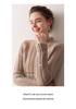 Chic Sequin Stand Collar Cashmere Sweater - Women's Soft Fluffy Knitwear for Autumn/Winter