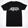 Футболка с угловым логотипом Anthrax Трэш-хэви-метал группа Графическая черная футболка