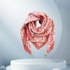 Satin Wraps Neck Simple Cross Scarves Vintage Style Ladies Square Scarf  for Women