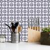 Grey Flower Tile Sticker  Kitchen Backsplash Oil-proof Bathroom Waterproof Home Decor Wall Decals Peel Stick Art Mural