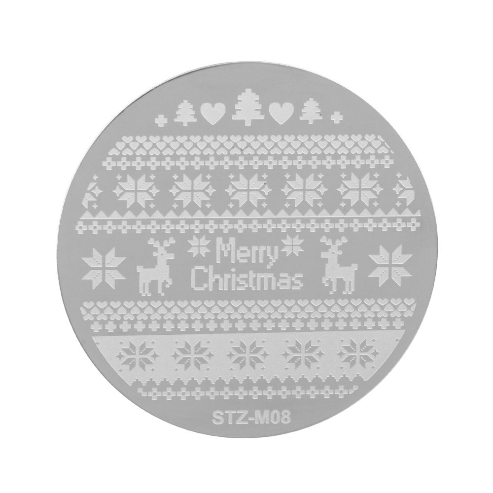 Manicure Santa Claus Christmas Nail Stamping Plates Nail Stamp Polish Templates Stencils Molds