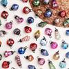 25 Piece Retro Multicolor Distress Glass Vintage Christmas Ornaments Mini Bulk Decorative Ornaments Xmas Balls for Halloween, Christmas Tree