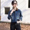 Женская корейская облегающая джинсовая куртка-рубашка — новый многослойный дизайн для весны/осени 2025 г.