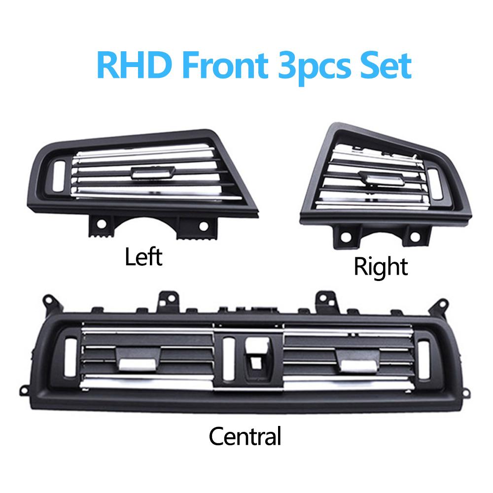 Полностью хромированная решетка кондиционера с левым рулем и правым рулем, розетка для BMW 5 серии F10 520 521 523 525 528