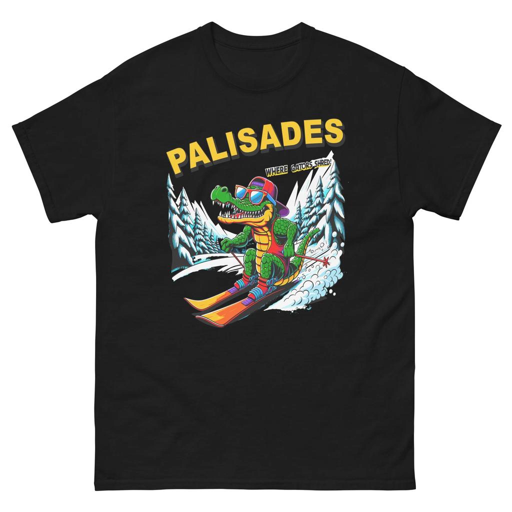 Palisades Where Gators Shred Skiing Alligator Fun Shirt T-Shirt