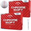 Callaway Golf Ball Chrome Soft 2024 Triple Track CHROME SOFT 24 TRIPLE TRACK White 2 Dozen 24 Pieces 3 Piece Original Wood Tee