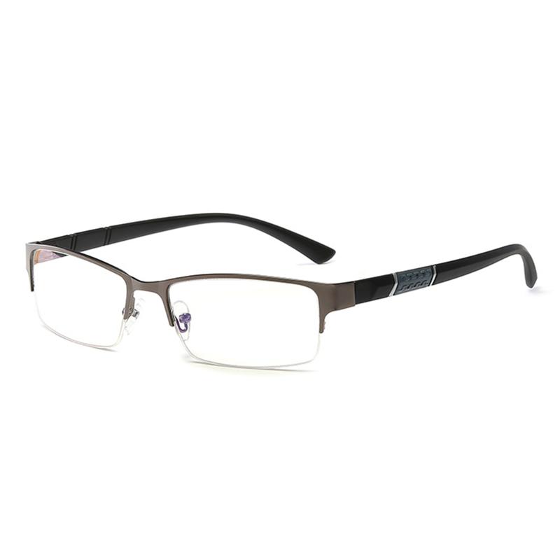 Деловые мужские очки для чтения в полуоправе с защитой от синего света