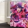 Oshi No Ko Anime Ai Hoshino Simple Bathroom Shower Curtain Shielding Partition Shower Curtain Quick Dry Can Be Scrubable Light