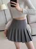 High-Waist Summer Pleated Mini Skirt - Slim Fit, Anti-Exposure, College Style, Small Size