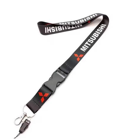 ysdf5 Auto Mobile Phone Neck Strap Lanyard Car Emblem Keychain Vehicle Id Holder for Mitsubishi Lancer 10 9 Asx Ralliart Eclipse L200