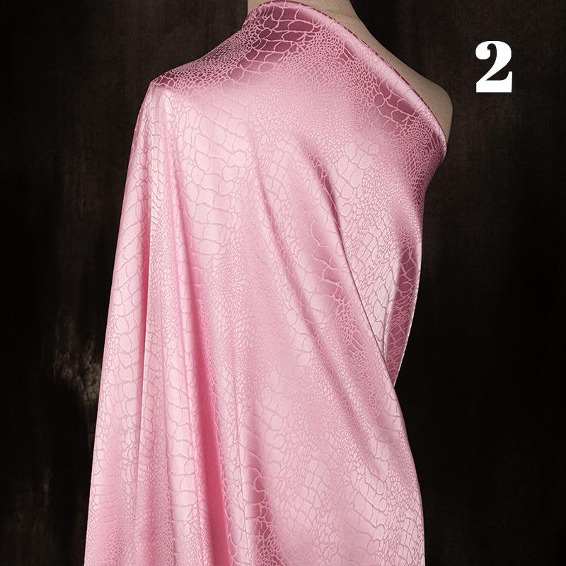 Ткань с принтом под крокодила, микрострейч, черная жаккардовая ткань на метр для платьев, одежды, шитья, однотонная, рукоделие, гладкая