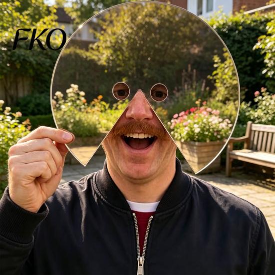 Theatrical Masque Head-Mounted Mirror Masque, Reflective Acrylic Selfie Prop, Funny Drama Event Face Accessory for Photo Booth, Party, Festival
