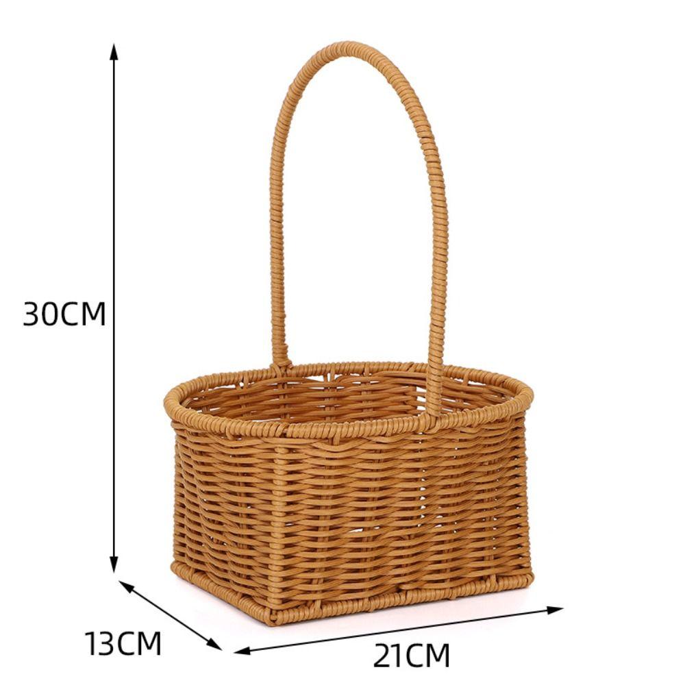 Sundries Organizer Rattan Storage Baskets Imitation Rattan Garden Picnic Basket