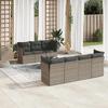 VidaXL Garden Lounge Set 8 Pcs with Grey Cushions Wicker 3217280