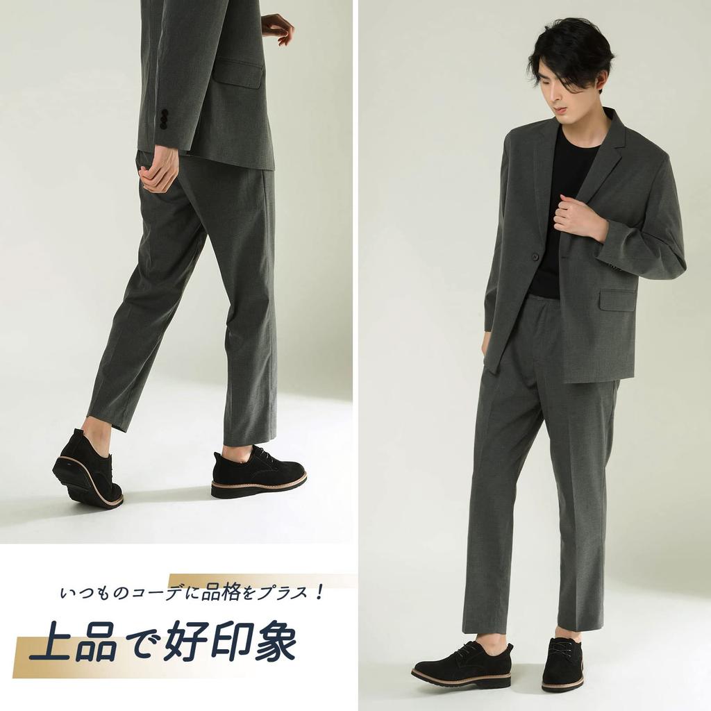 Замшевые туфли Холщовые туфли Повседневная обувь Замшевые туфли Туфли на шнуровке Замшевые туфли Повседневная обувь из натуральной кожи Черный см [TIDELION] Мужские Мужские Мужские