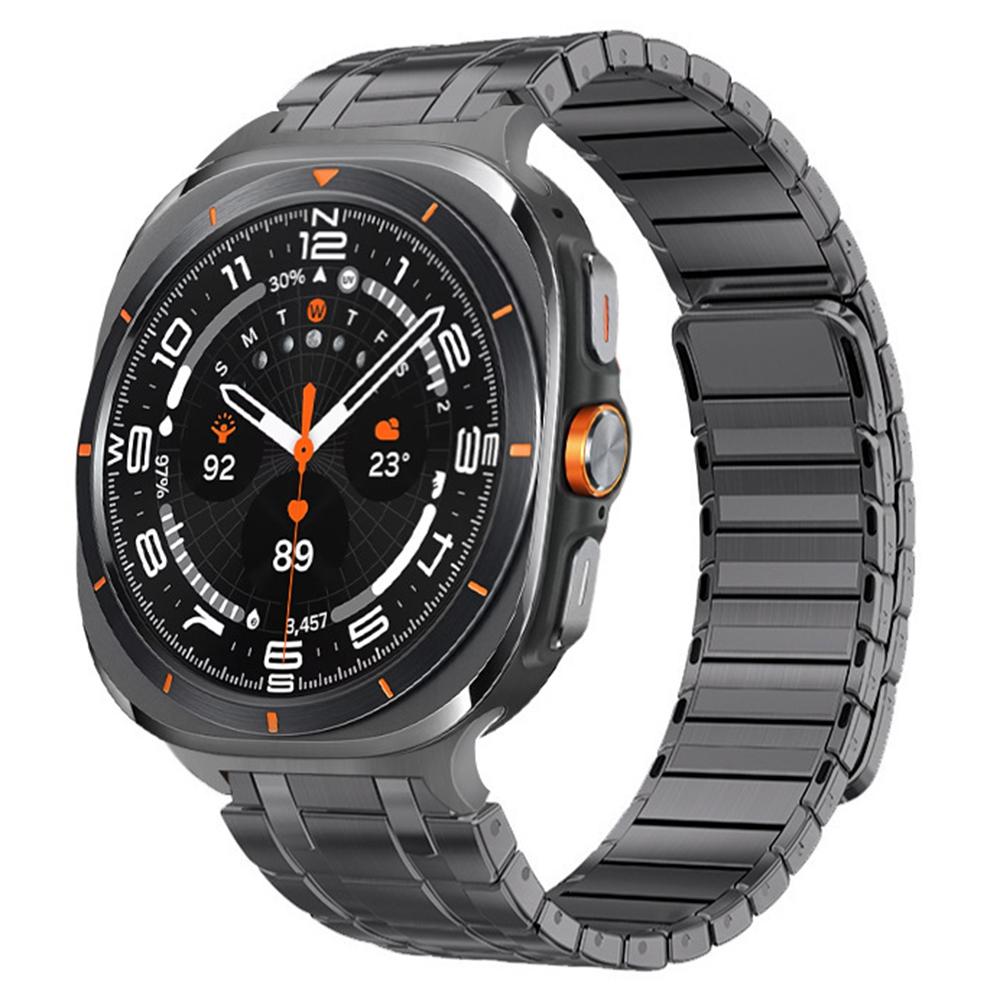 Magnetic Watch Band for Samsung Galaxy Watch8 Classic 46mm/8 44mm/40mm Double Row Design Stainless Steel Metal Strap