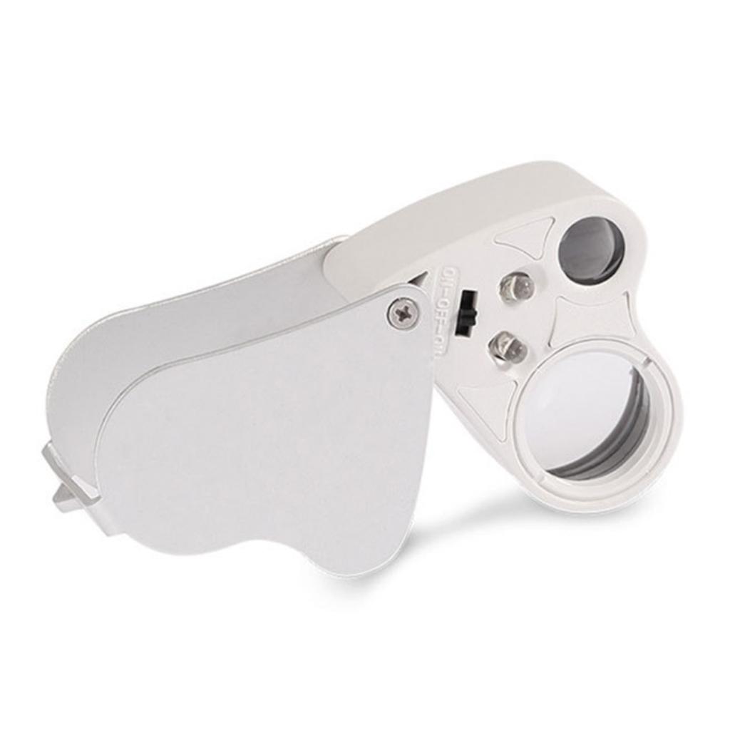 Лупа 30x60 Ювелирная лупа Складная лупа со светодиодной подсветкой для бриллиантов, драгоценных камней, ювелирных изделий, марок