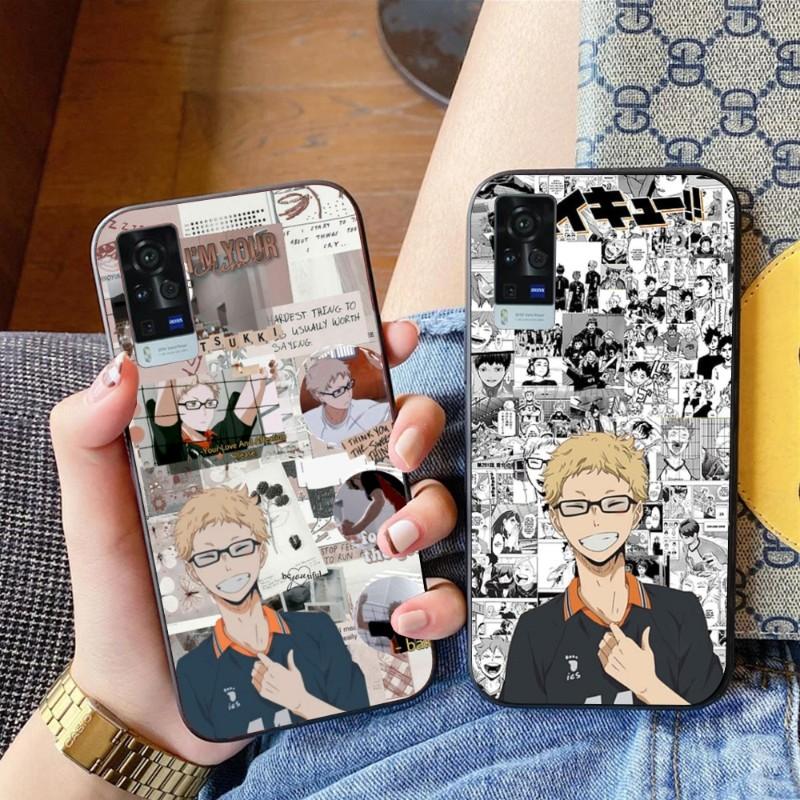 Haikyuu Kei Tsukishima Phone Case For VIVO Y95 Y93 Y31 Y20 V19 V17 V15 Pro X60 NEX Soft Black Phone Cover