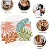 4/6pcs Set Summer Monstera Palm Leaf Green Coral Orange Tropical Placemats Suitable for Home Kitchen Dining Room Parties Indoor And Outdoor Decoration